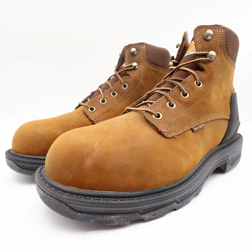 Carhartt Ironwood Work Boots Mens 9.5 M Brown Leather Alloy Toe Waterproof NWT